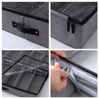 Organizador de zapatos plegable con 12 compartimentos