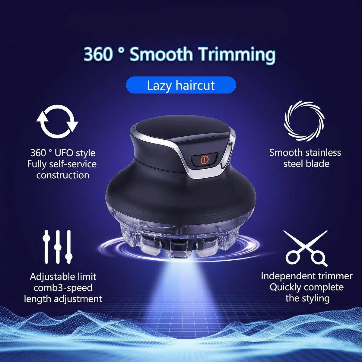 Orvexa - Cortapelos de precisión de 360 grados para casa