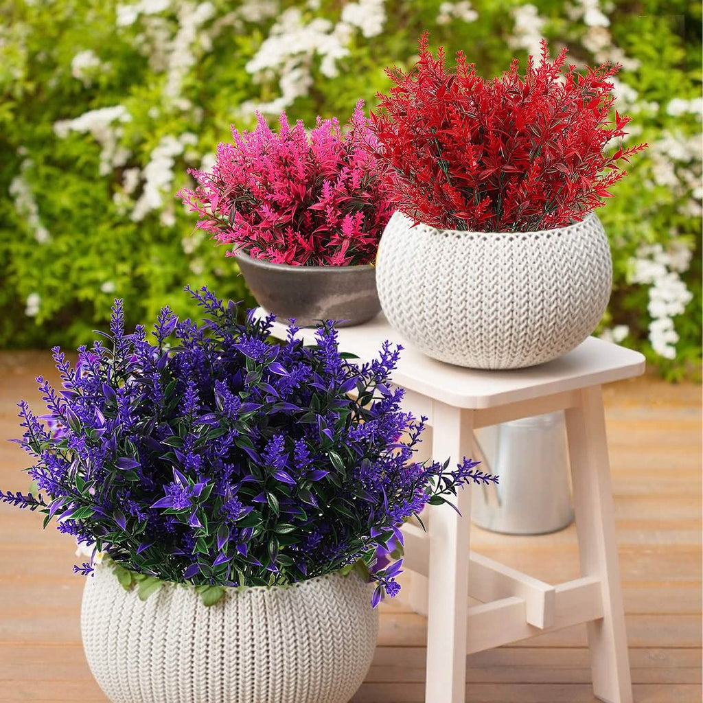 Pack de 8 ramos de lavanda artificial para decoración