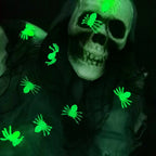Pack de 50 arañas luminosas fluorescentes para decoración de Halloween