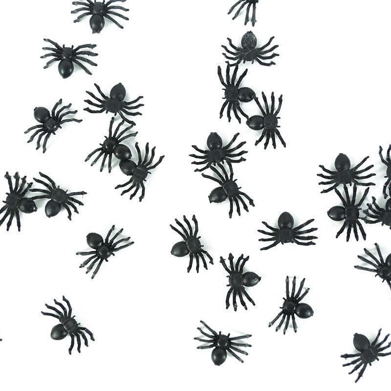 Pack de 50 arañas luminosas fluorescentes para decoración de Halloween