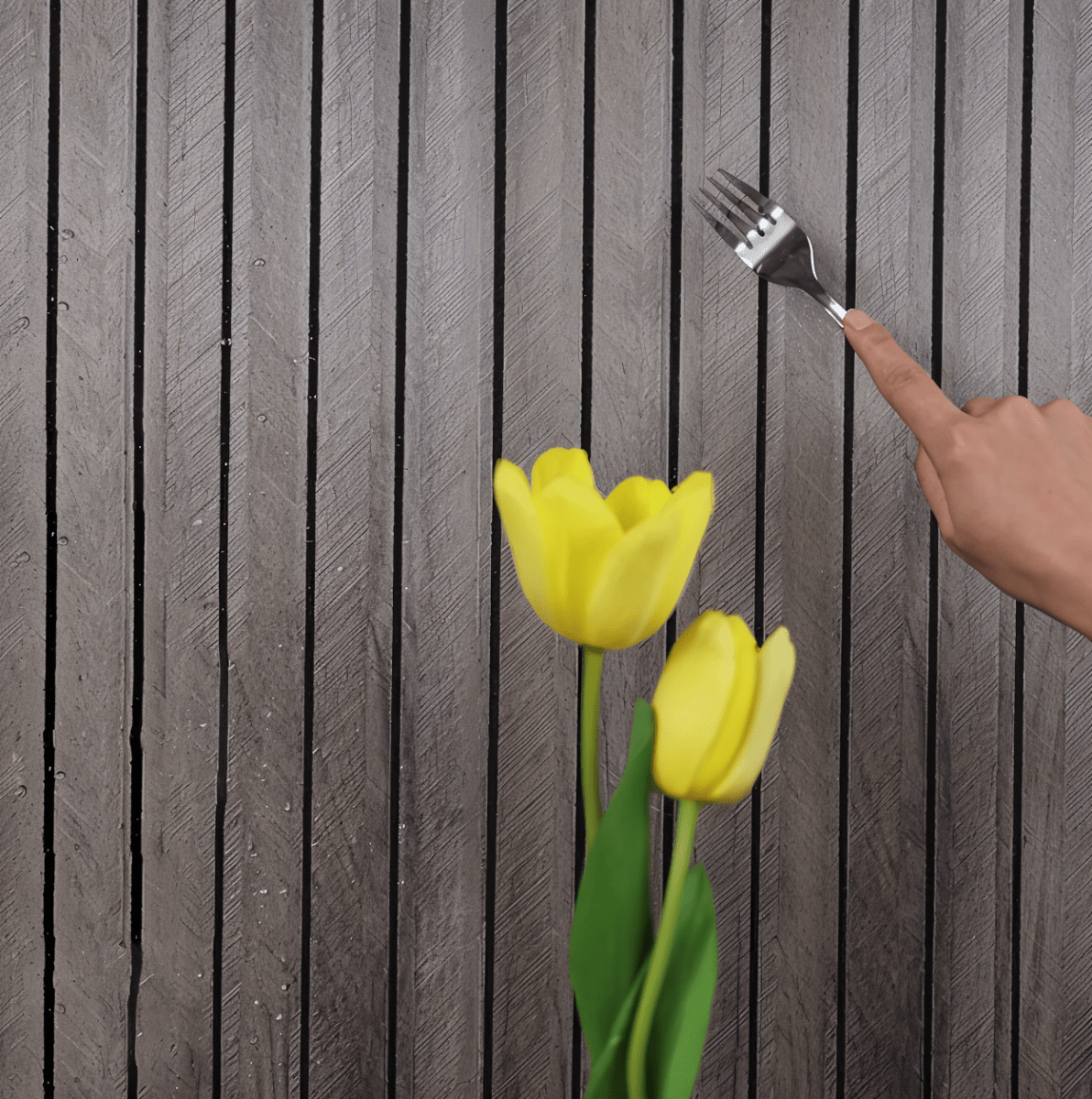 Panel acústico 3D autoadhesivo con efecto madera
