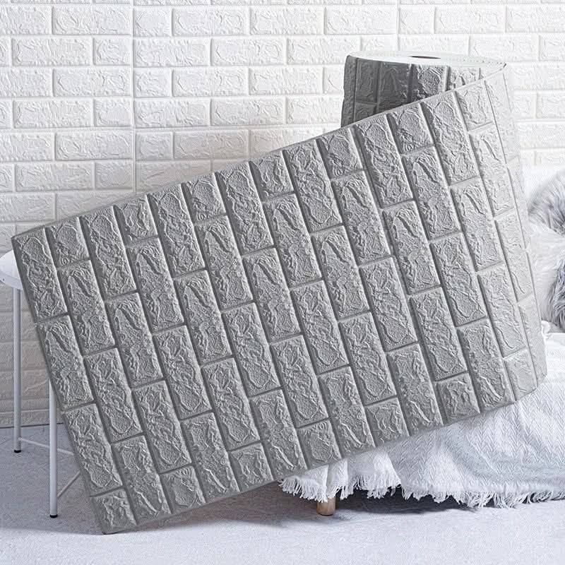 Panel decorativo 3D de espuma con efecto ladrillo