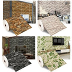 Panel decorativo 3D de espuma con efecto ladrillo