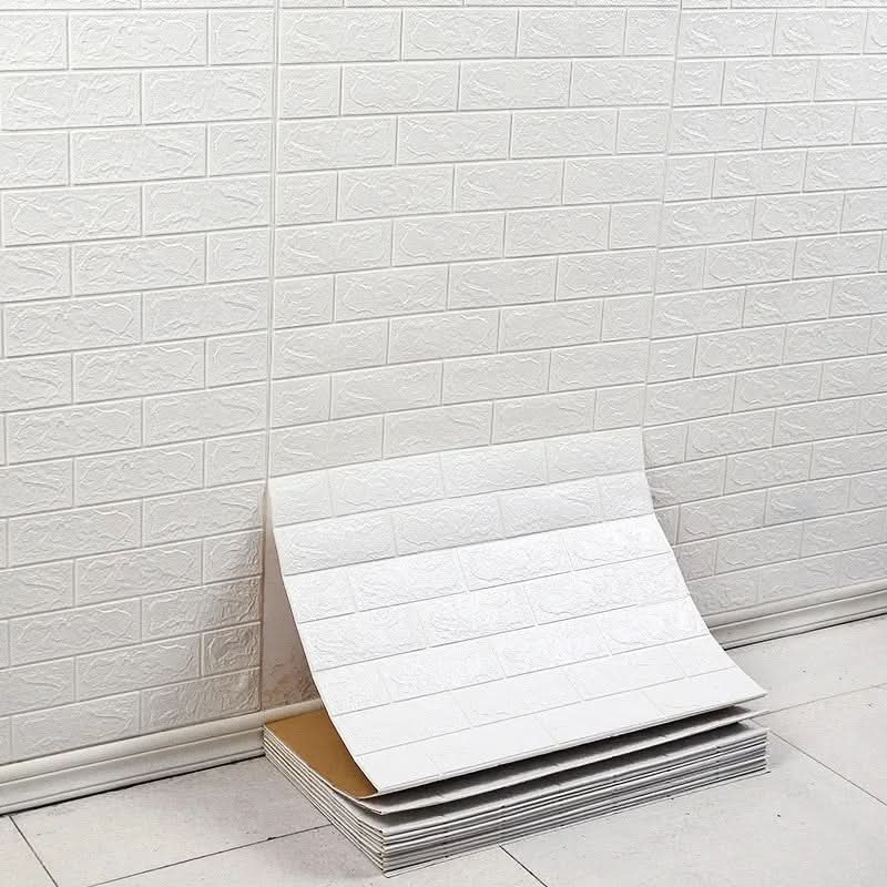 Panel decorativo 3D de espuma con efecto ladrillo