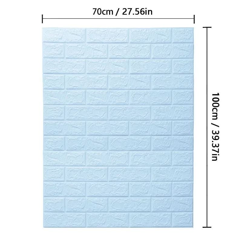 Panel decorativo 3D de espuma con efecto ladrillo