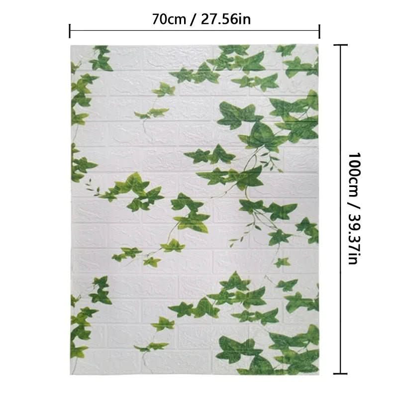 Panel decorativo 3D de espuma con efecto ladrillo