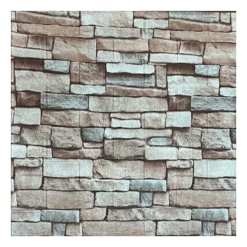 Panel decorativo 3D de espuma con efecto ladrillo