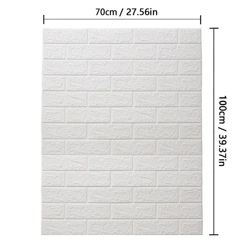 Panel decorativo 3D de espuma con efecto ladrillo