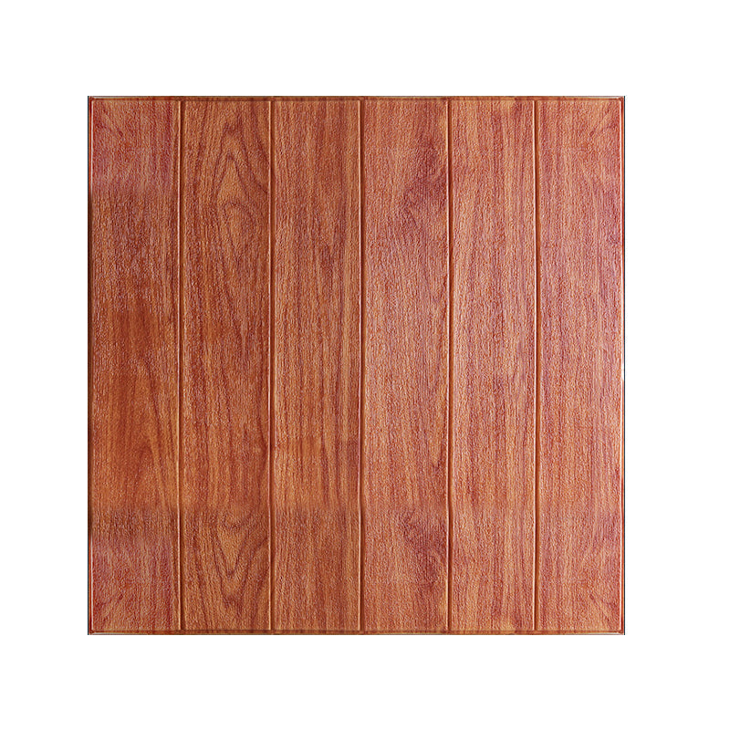 Panel decorativo autoadhesivo con imitación de veta de madera y respaldo de espuma