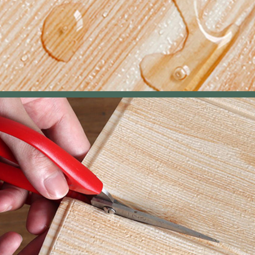 Panel decorativo autoadhesivo con imitación de veta de madera y respaldo de espuma