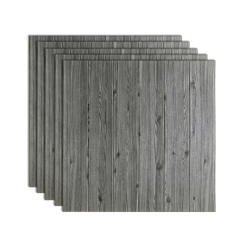 Panel decorativo autoadhesivo con imitación de veta de madera y respaldo de espuma