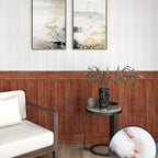 Panel decorativo autoadhesivo con imitación de veta de madera y respaldo de espuma