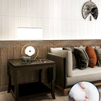 Panel decorativo autoadhesivo con imitación de veta de madera y respaldo de espuma