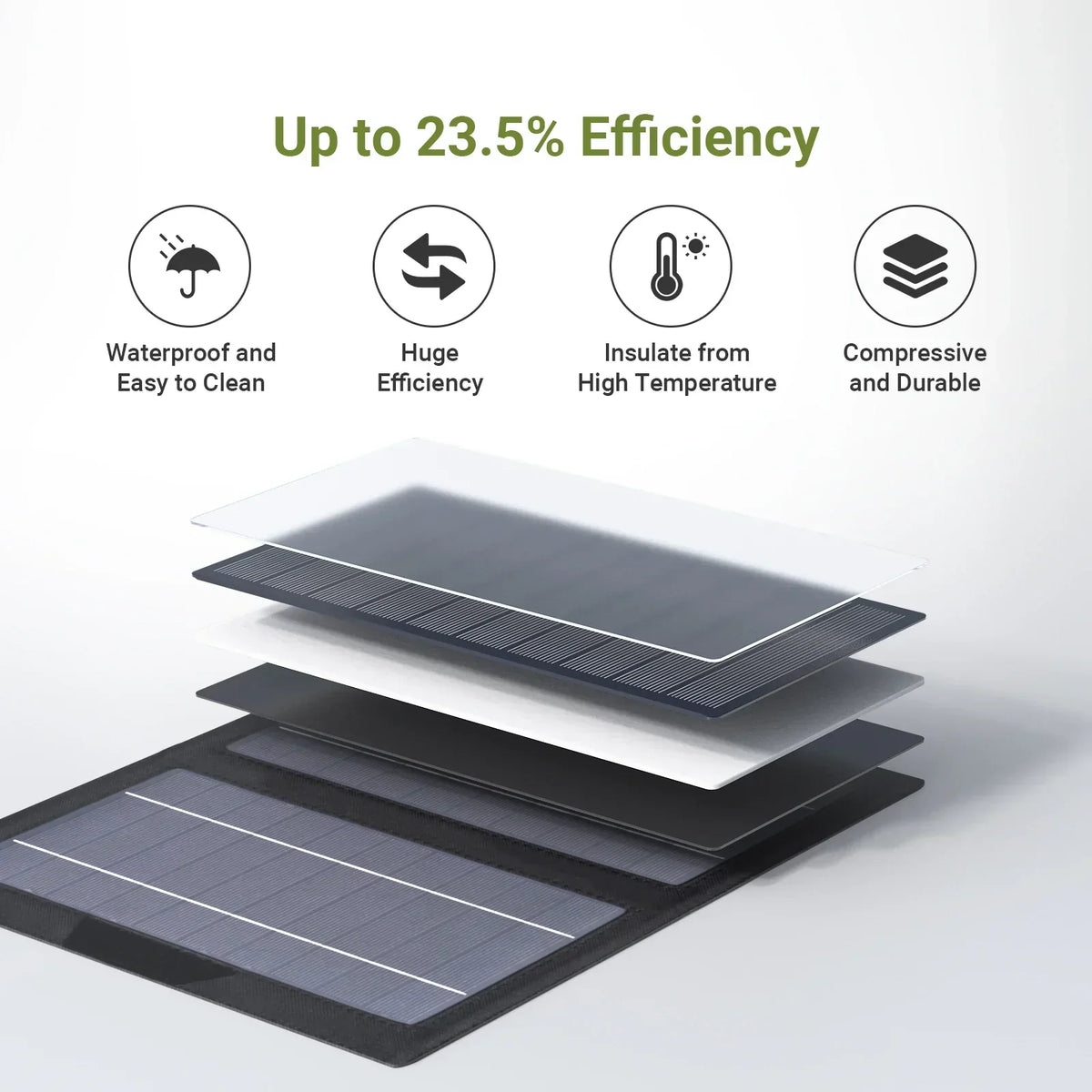 Panel solar plegable Solvita Mini 10 W USB ultraligero para exterior y viaje