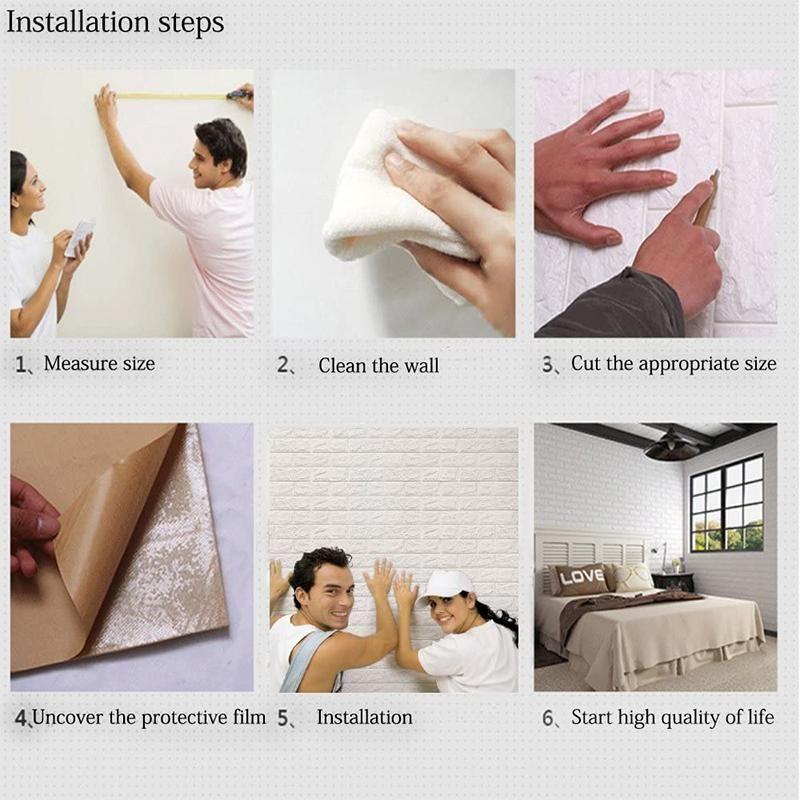 Paneles decorativos 3D autoadhesivos para pared