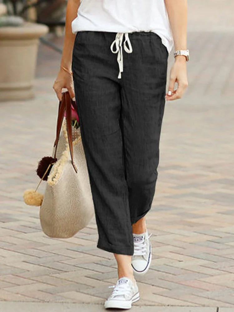 Pantalones capri elegantes para mujer