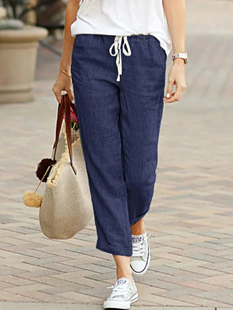 Pantalones capri elegantes para mujer