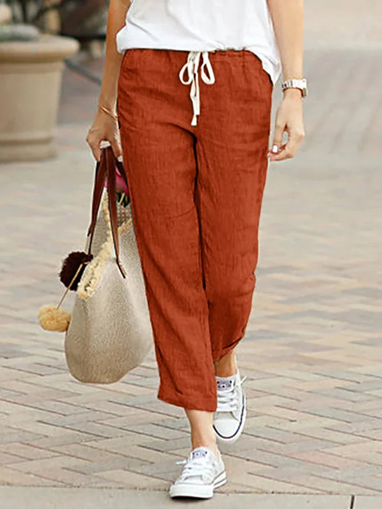Pantalones capri elegantes para mujer