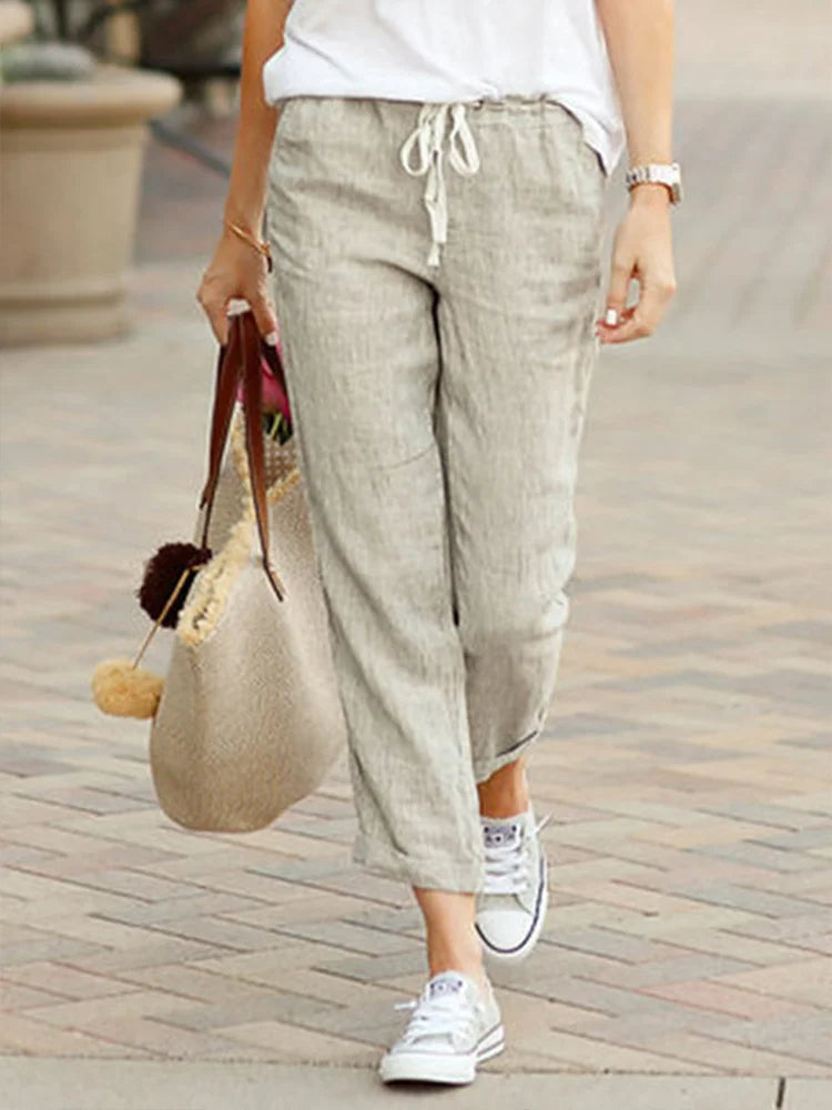 Pantalones capri elegantes para mujer