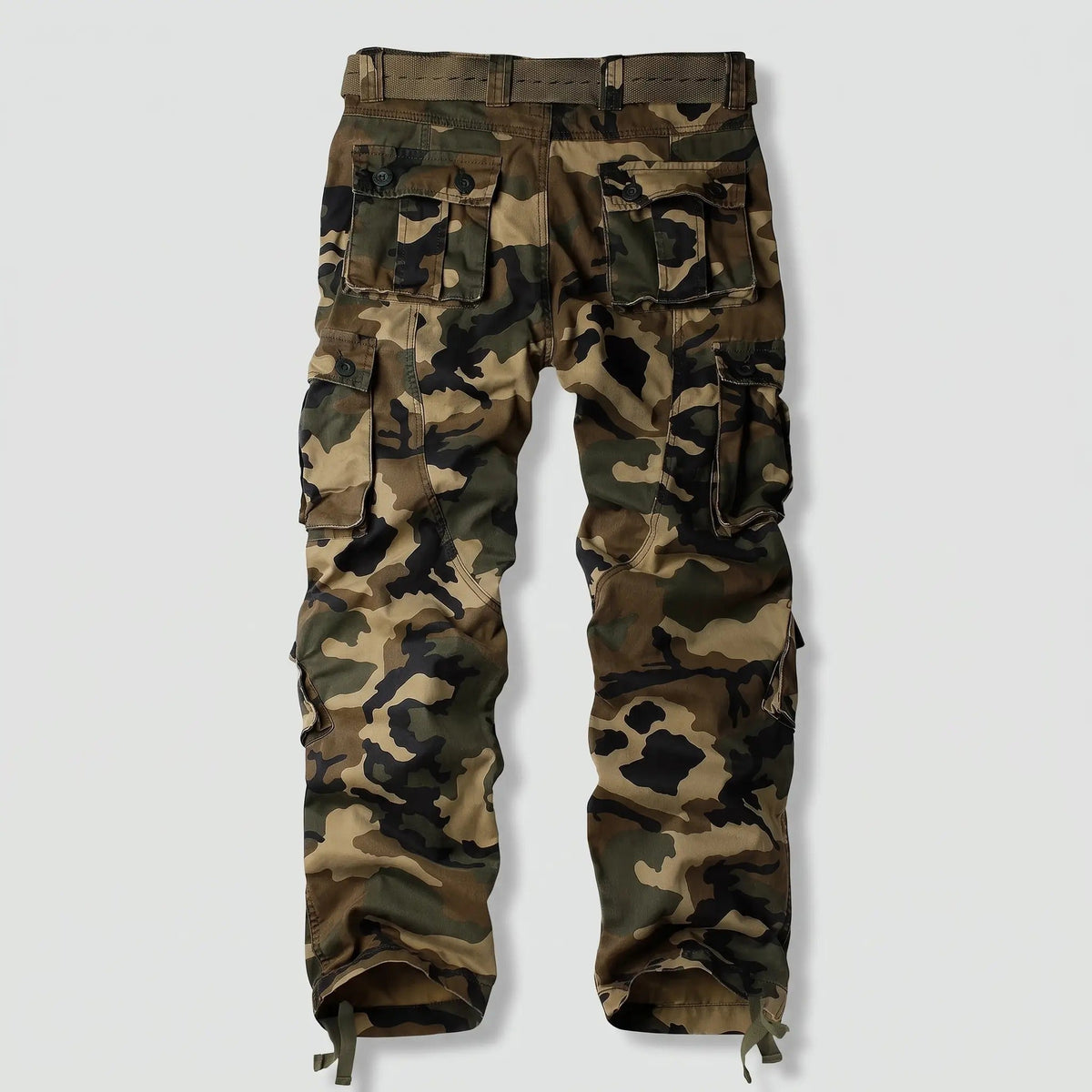 Pantalones cargo de camuflaje para hombre - Pantalones de combate - Corte relajado con 8 bolsillos