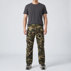 Pantalones cargo de camuflaje para hombre - Pantalones de combate - Corte relajado con 8 bolsillos