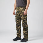 Pantalones cargo de camuflaje para hombre - Pantalones de combate - Corte relajado con 8 bolsillos