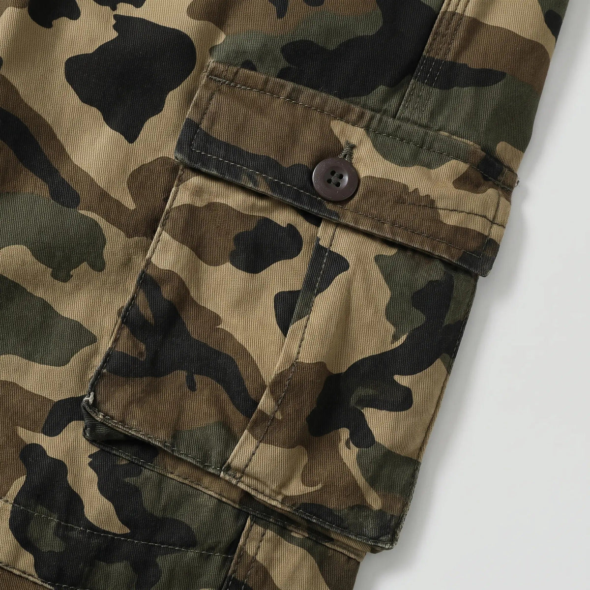 Pantalones cargo de camuflaje para hombre - Pantalones de combate - Corte relajado con 8 bolsillos
