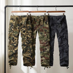 Pantalones cargo de camuflaje para hombre - Pantalones de combate - Corte relajado con 8 bolsillos