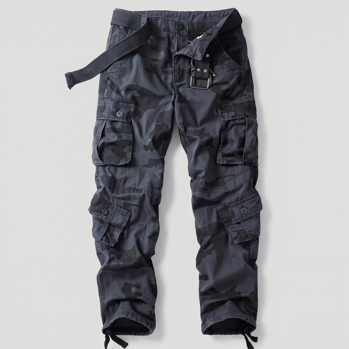 Pantalones cargo de camuflaje para hombre - Pantalones de combate - Corte relajado con 8 bolsillos