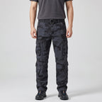 Pantalones cargo de camuflaje para hombre - Pantalones de combate - Corte relajado con 8 bolsillos