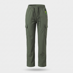 Pantalones cargo para mujer con cintura elástica