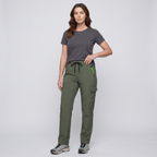 Pantalones cargo para mujer con cintura elástica