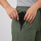 Pantalones cargo para mujer con cintura elástica