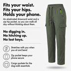 Pantalones cargo para mujer con cintura elástica
