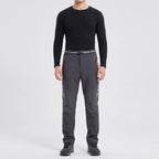 Pantalones de senderismo para hombre con forro polar y resistencia al agua