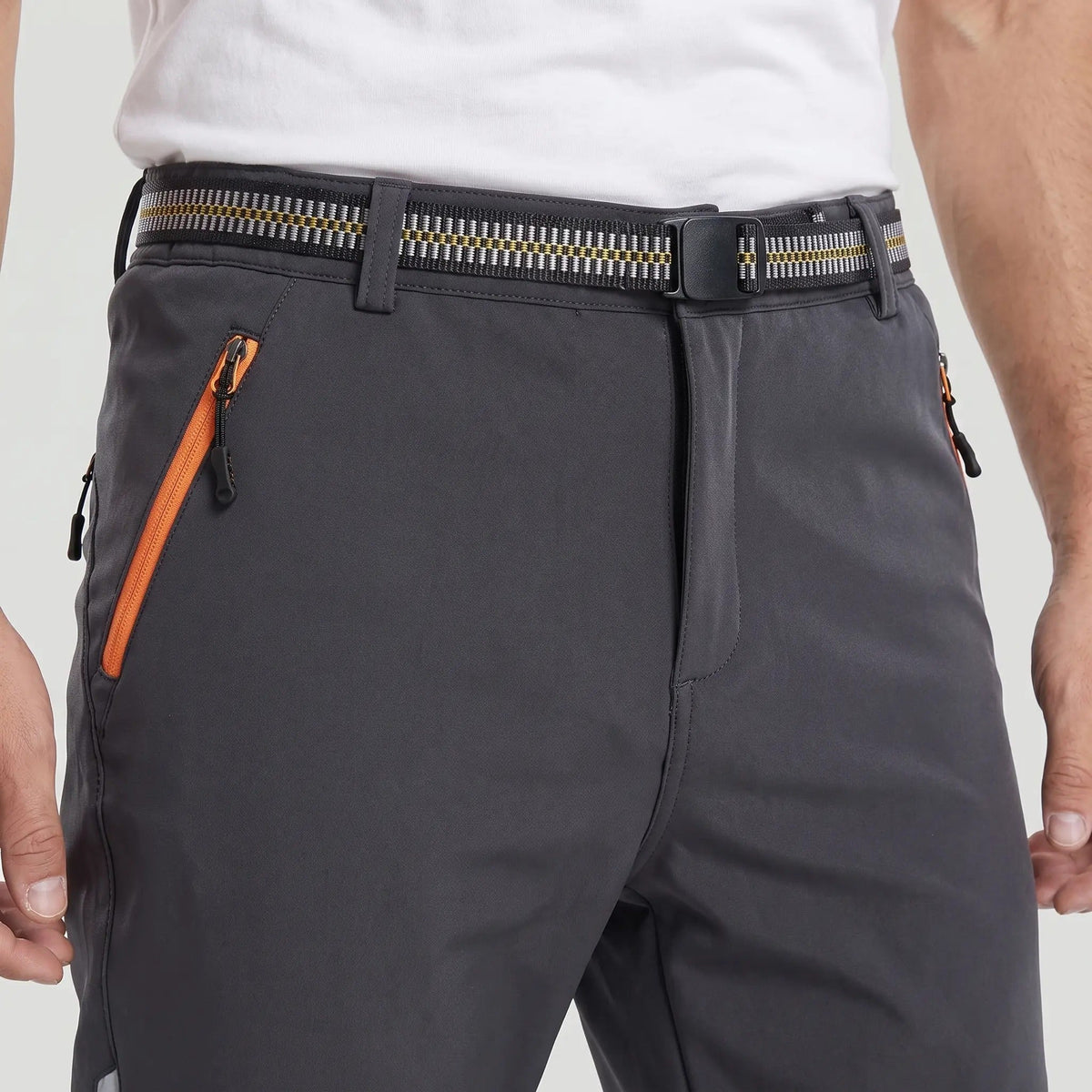 Pantalones de senderismo para hombre con forro polar y resistencia al agua