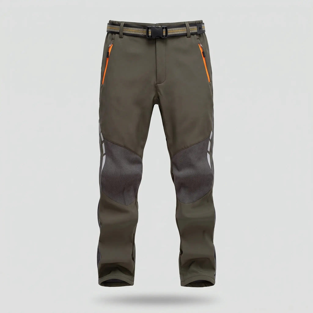 Pantalones de senderismo para hombre con forro polar y resistencia al agua