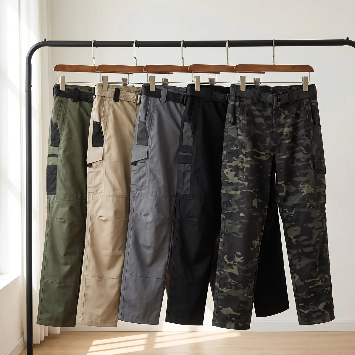 Pantalones de trabajo para hombre - Pantalones cargo ripstop - Pantalones tipo militar