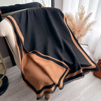 Pañuelo poncho reversible de rayas Savéra