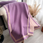 Pañuelo poncho reversible de rayas Savéra