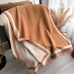 Pañuelo poncho reversible de rayas Savéra