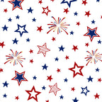 Papel de regalo decorativo unisex con estrellas y fuegos artificiales, acabado brillante y borde perforado