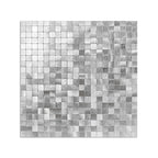 Papel pintado autoadhesivo de mosaico con forma cuadrada y acabado metálico