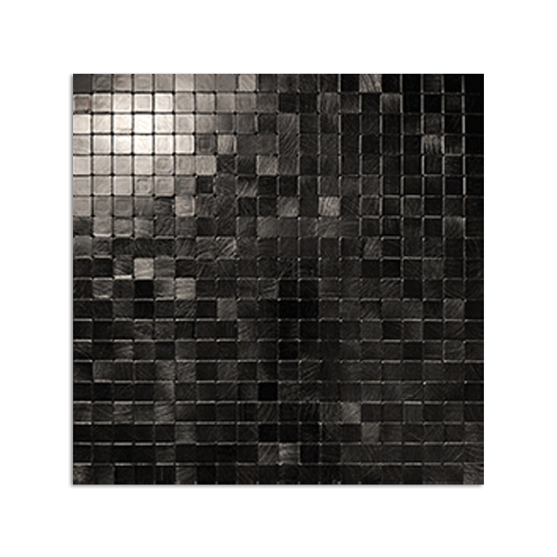 Papel pintado autoadhesivo de mosaico con forma cuadrada y acabado metálico