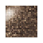 Papel pintado autoadhesivo de mosaico con forma cuadrada y acabado metálico