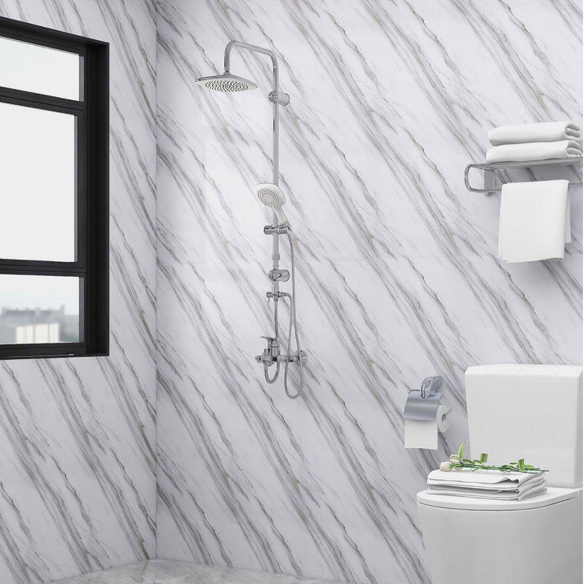 Papel pintado autoadhesivo PVC impermeable 60 × 500 cm para cocina y baño