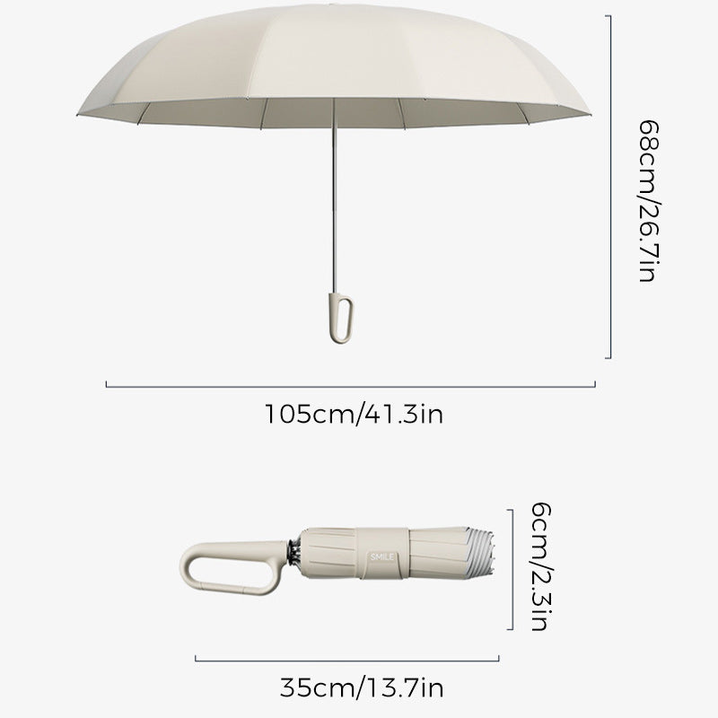 Paraguas plegable con correa de anilla