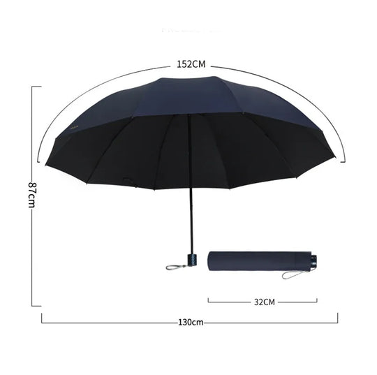 Paraguas plegable extragrande resistente al viento