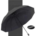 Paraguas plegable grande con 12 varillas resistentes al viento